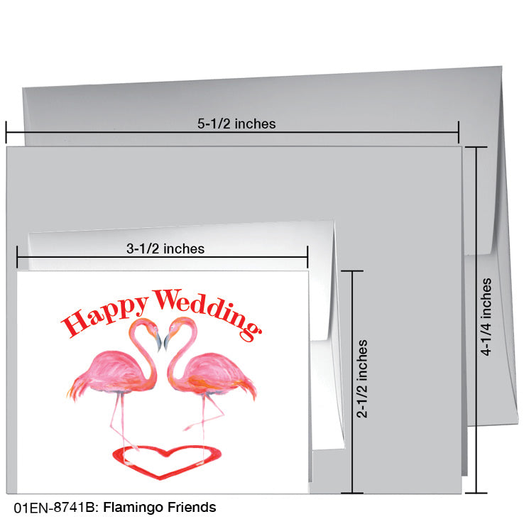 Flamingo Friends, Greeting Card (8741B)