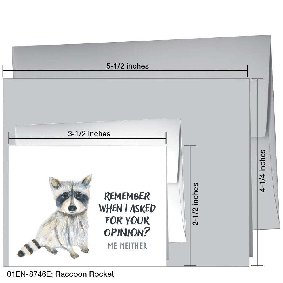 Raccoon Rocket, Greeting Card (8746E)