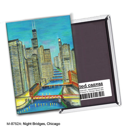 Night Bridges, Chicago, Magnet (8752A)