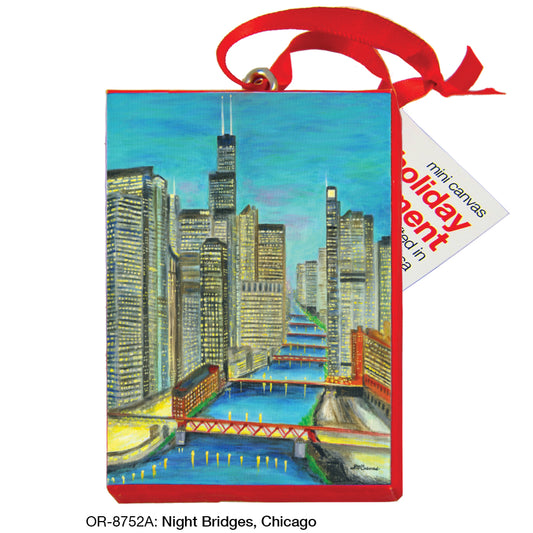 Night Bridges, Chicago, Ornament (OR-8752A)