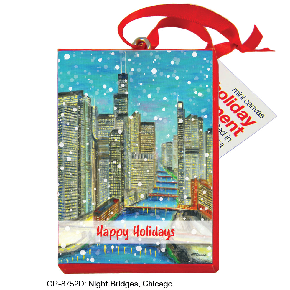 Night Bridges, Chicago, Ornament (OR-8752D)