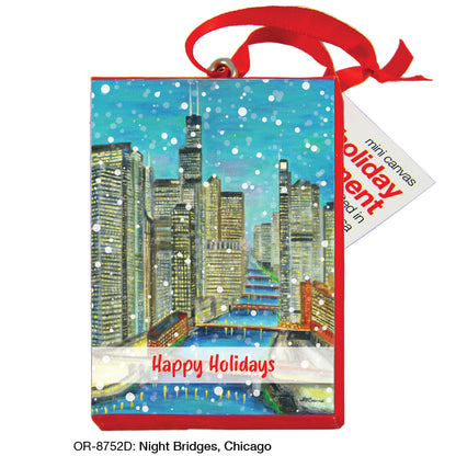 Night Bridges, Chicago, Ornament (OR-8752D)