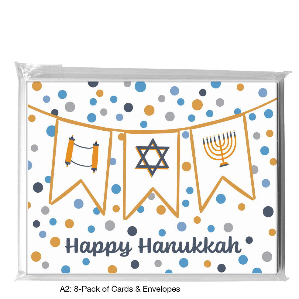 Flags of Hanukkah, Greeting Card (8755B)