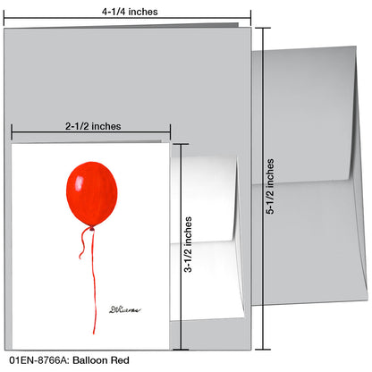 Balloon  Red, Greeting Card (8766A)