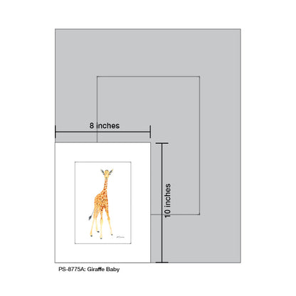 Giraffe Baby, Print (#8775A)