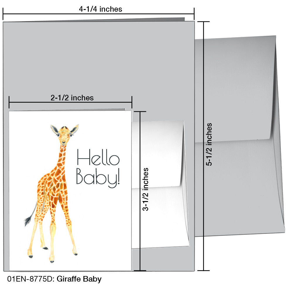 Giraffe Baby, Greeting Card (8775D)