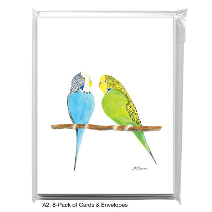 Parakeet Duo, Greeting Card (8780A)