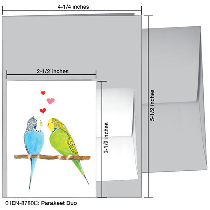 Parakeet Duo, Greeting Card (8780C)