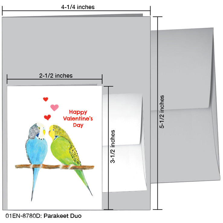 Parakeet Duo, Greeting Card (8780D)