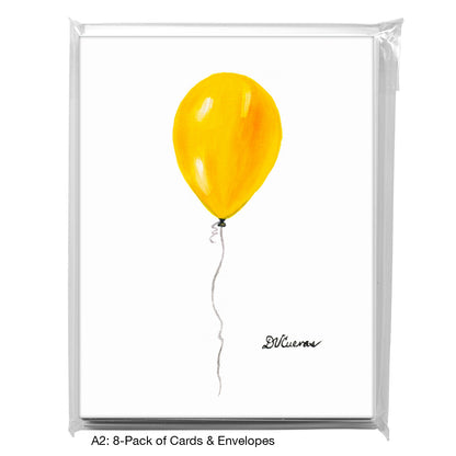 Balloon  Yellow, Greeting Card (8788A)