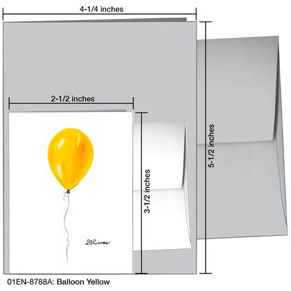 Balloon  Yellow, Greeting Card (8788A)