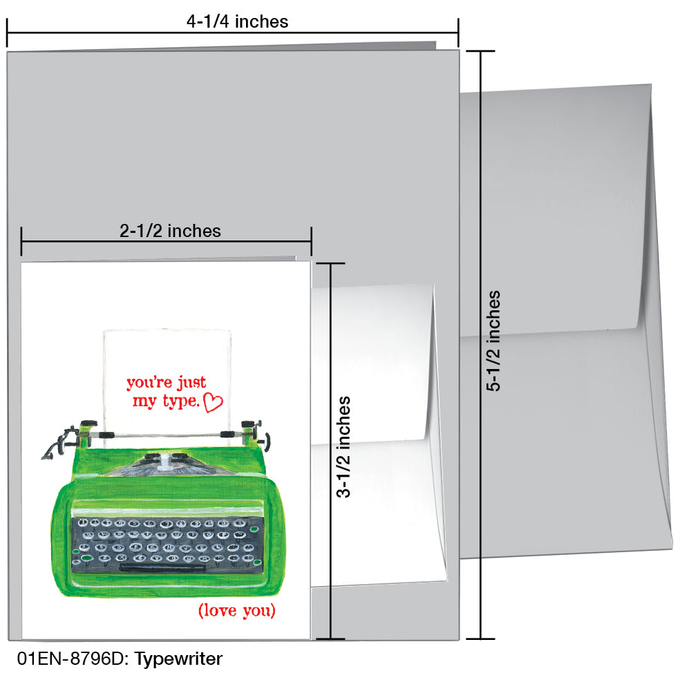 Typewriter, Greeting Card (8796D)