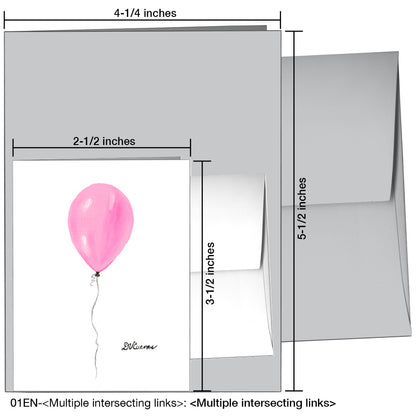 Balloon  Pink, Greeting Card (8797A)