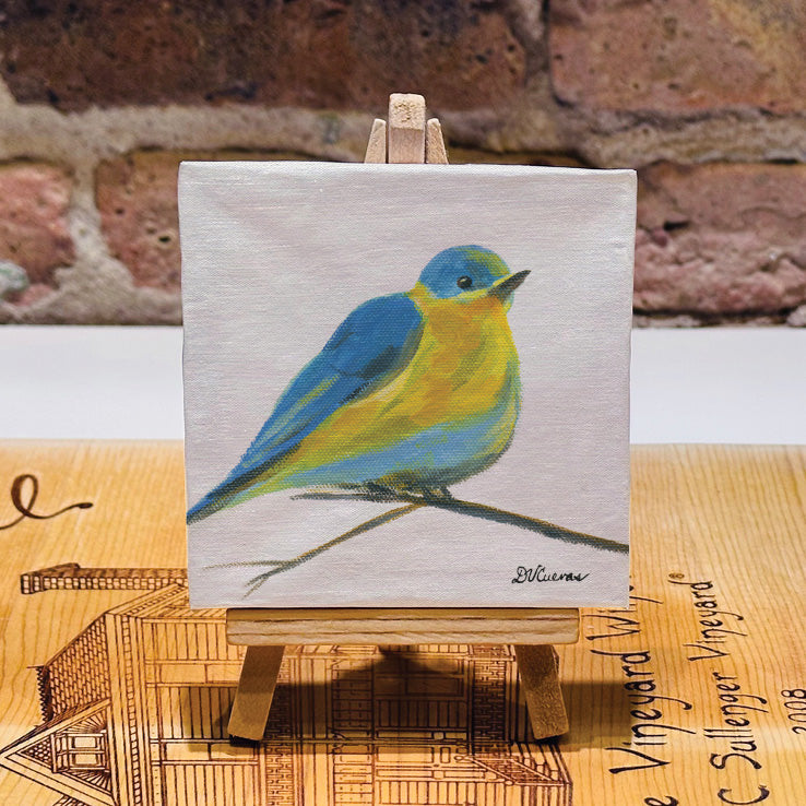 Blue Bird at Rest, Mini Artwork (MA-7699)