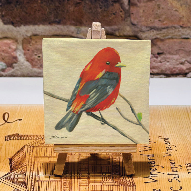 Scarlet Tenager, Mini Artwork (MA-7697E)