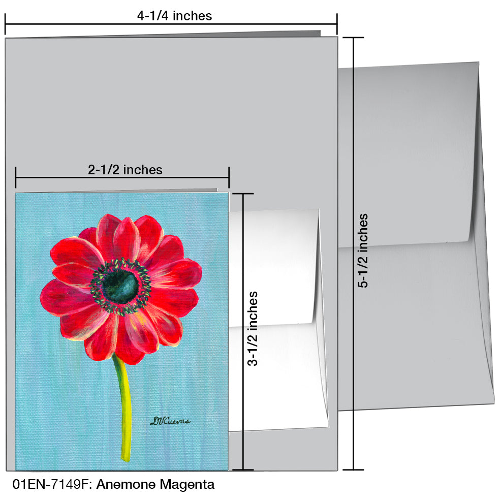 Anemone Magenta, Greeting Card (7149F)