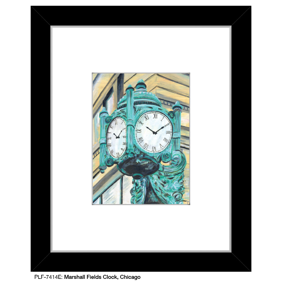 Marshall Fields Clock, Chicago, Print (#7414E)