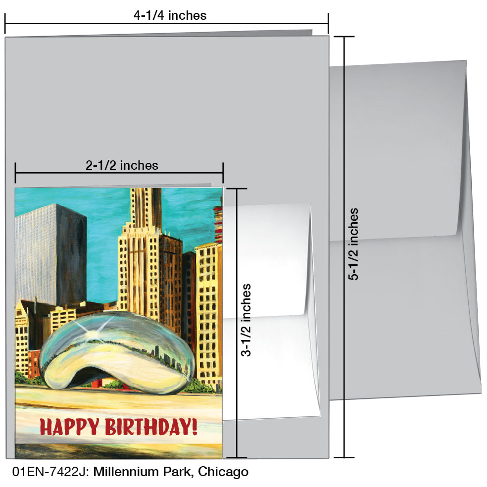 Millennium Park, Chicago, Greeting Card (7422J)