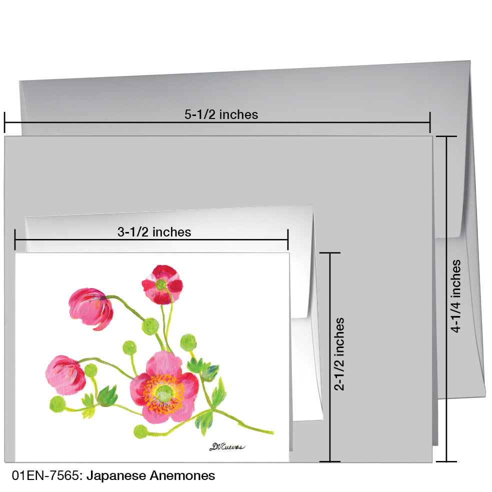 Japanese Anemones, Greeting Card (7565)