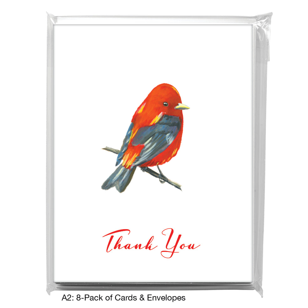 Scarlet Tenager, Greeting Card (7697D)