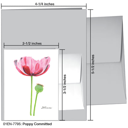 Poppy Committed, Greeting Card (7795)