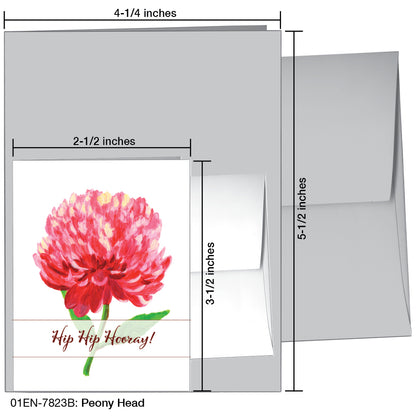 Peony Head, Greeting Card (7823B)