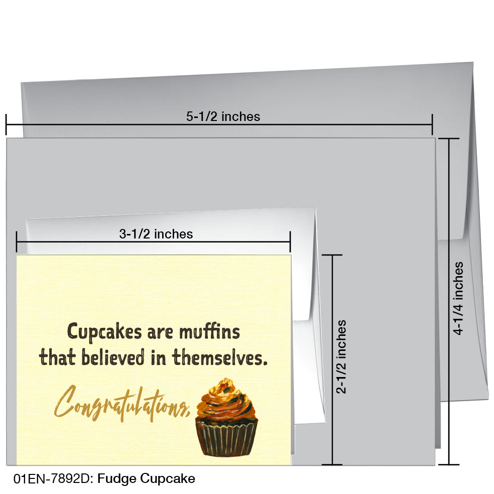 Fudge Cupcake, Greeting Card (7892D)