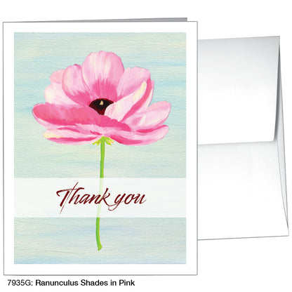 Ranunculus Shades In Pink, Greeting Card (7935G)