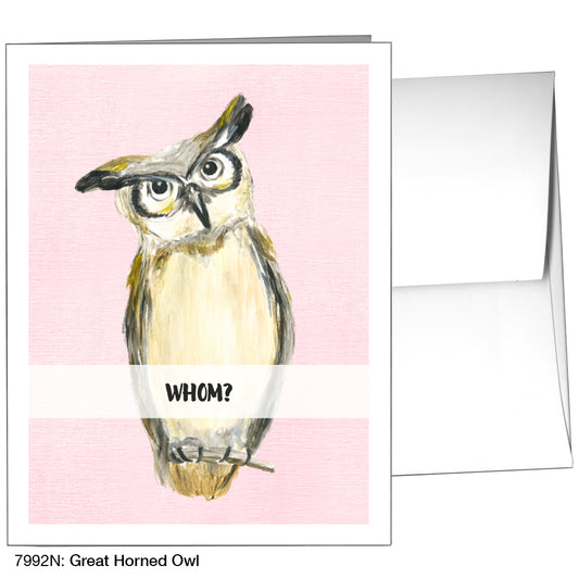 Great Horned Owl, Greeting Card (7992N)