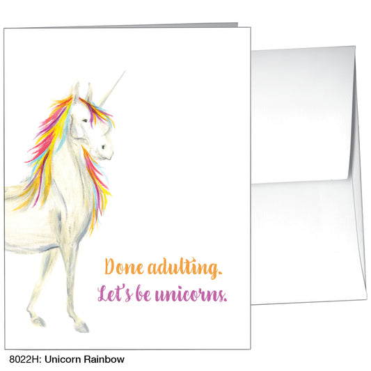 Unicorn Rainbow, Greeting Card (8022H)