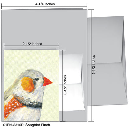 Songbird Finch, Greeting Card (8316D)