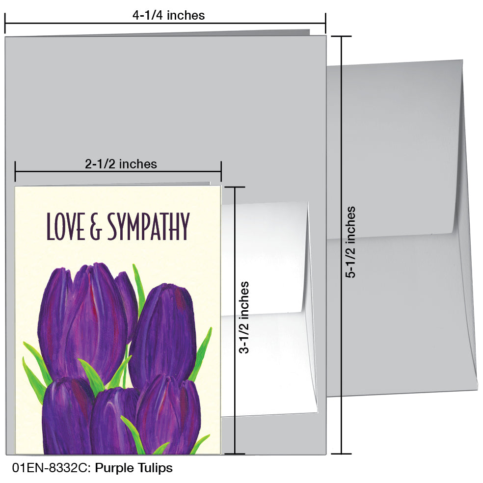 Purple Tulips, Greeting Card (8332C)