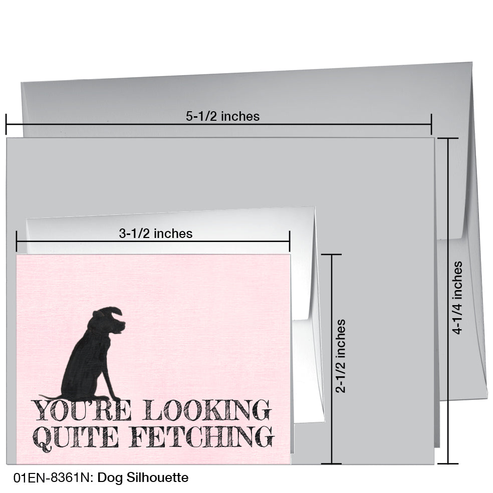 Dog Silhouette, Greeting Card (8361N)