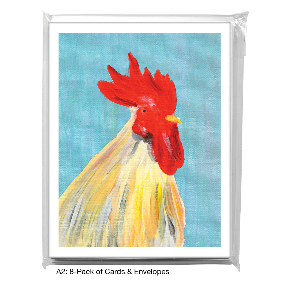 Rooster Faverolles, Greeting Card (8371A)