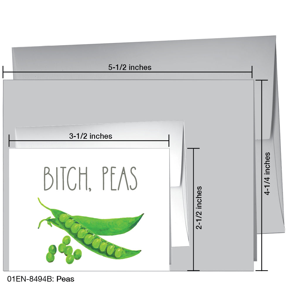 Peas, Greeting Card (8494B)