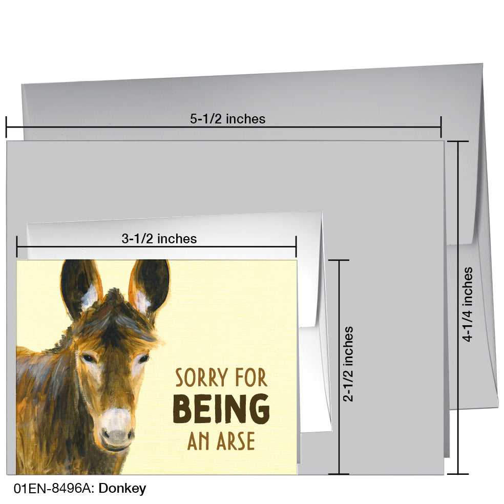 Donkey, Greeting Card (8496A)