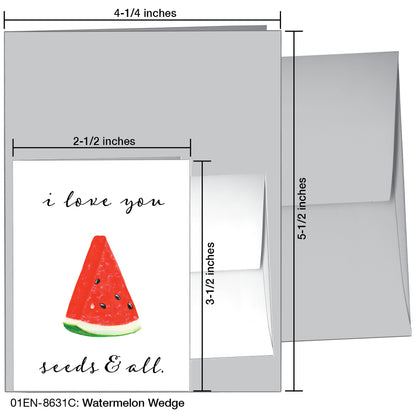 Watermelon Wedge, Greeting Card (8631C)