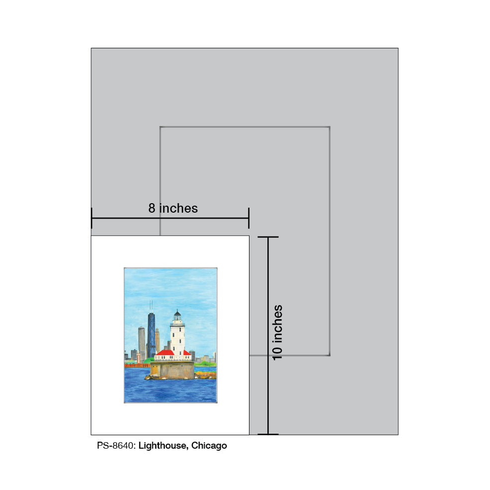 Lighthouse, Chicago, Print (#8640)