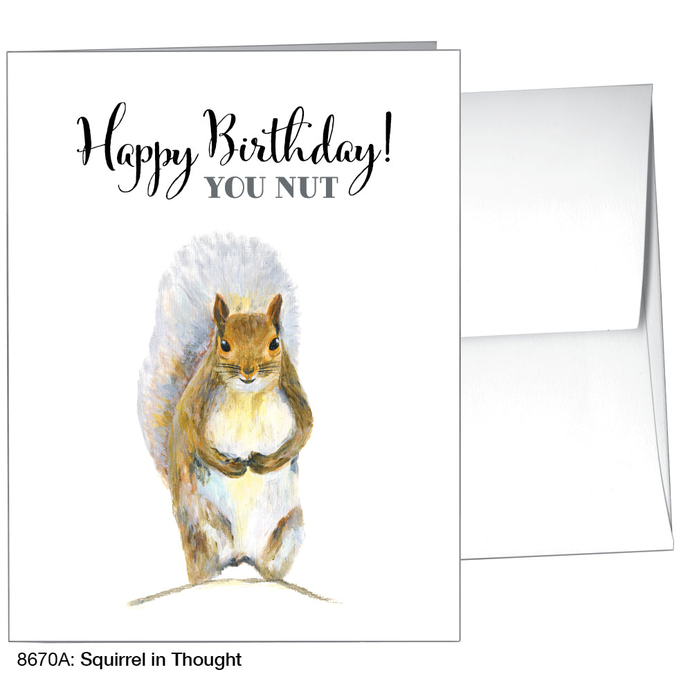 Squirrel in Thought, Greeting Card (8670A)